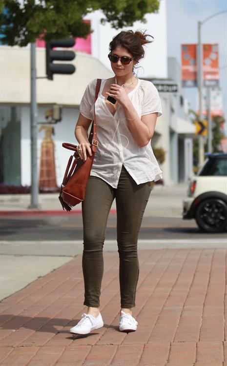 Gemma Arterton enjoys a stroll in Los Angeles on March 30, 2013