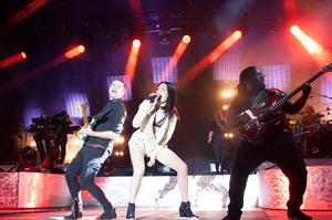 Jessie J performing at Sandown Park Racecourse in Esher, Surrey, England August 7, 2014