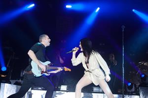 Jessie J performing at Sandown Park Racecourse in Esher, Surrey, England August 7, 2014