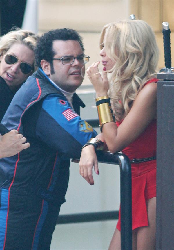 Ashley Benson on the set of Pixels in Toronto on August 7, 2014