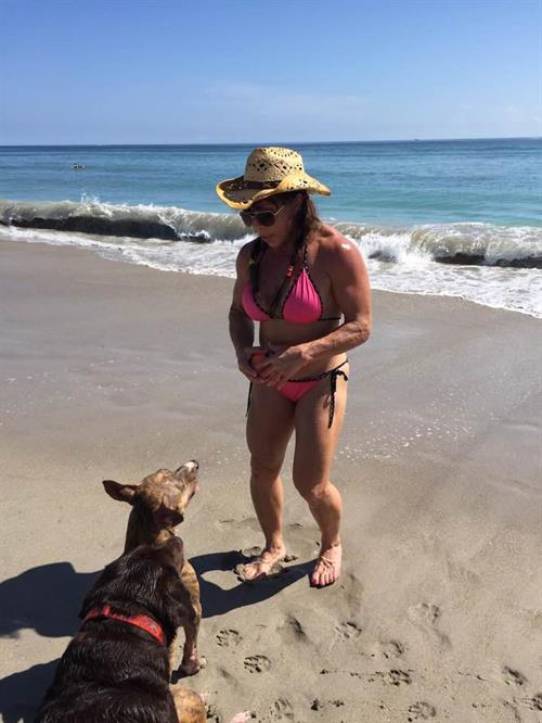 Sondra Faas in a bikini