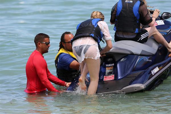 Chloe Grace Moretz candids in a Black Bikini in Miami Beach