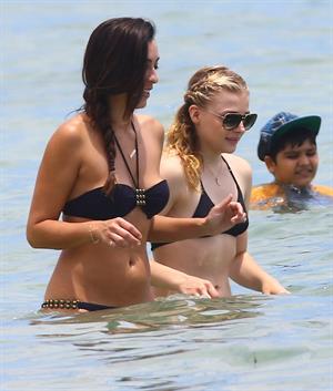 Chloe Grace Moretz candids in a Black Bikini in Miami Beach