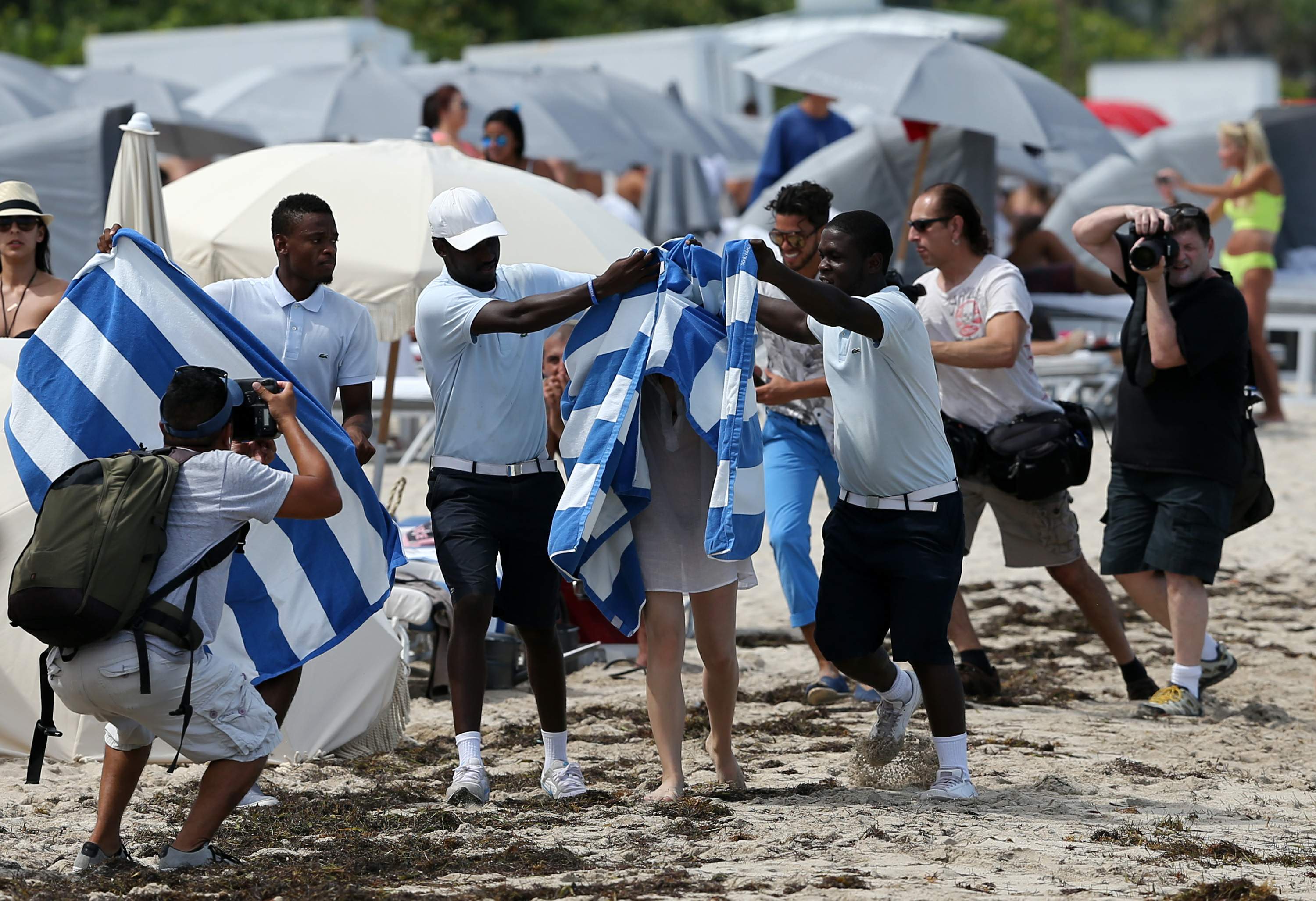 Chloe Grace Moretz candids in a Black Bikini in Miami Beach