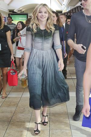 Chloe Grace Moretz attends a QA session Promoting  If I Stay in Seattle 