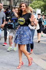 Nina Dobrev visits SiriusXM Studios in New York City on August 4, 2014