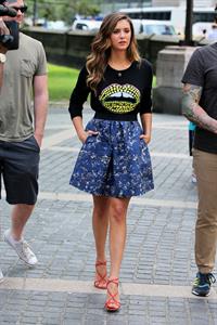 Nina Dobrev visits SiriusXM Studios in New York City on August 4, 2014