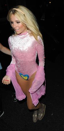 Pixie Lott leaving Freedom Bar in London, England on July 30, 2014