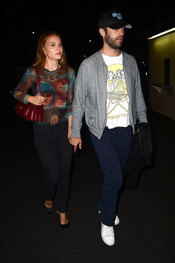 Natalie Portman at Jay Z and Beyonce concert at Rose Bowl August 2, 2014