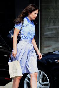 Zooey Deschanel leaves Neil George Salon July 30, 2014