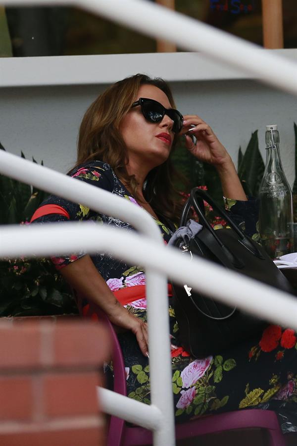 Jennifer Lopez and Leah Remini shopping at Fred Segal in Los Angeles on July 30, 2014