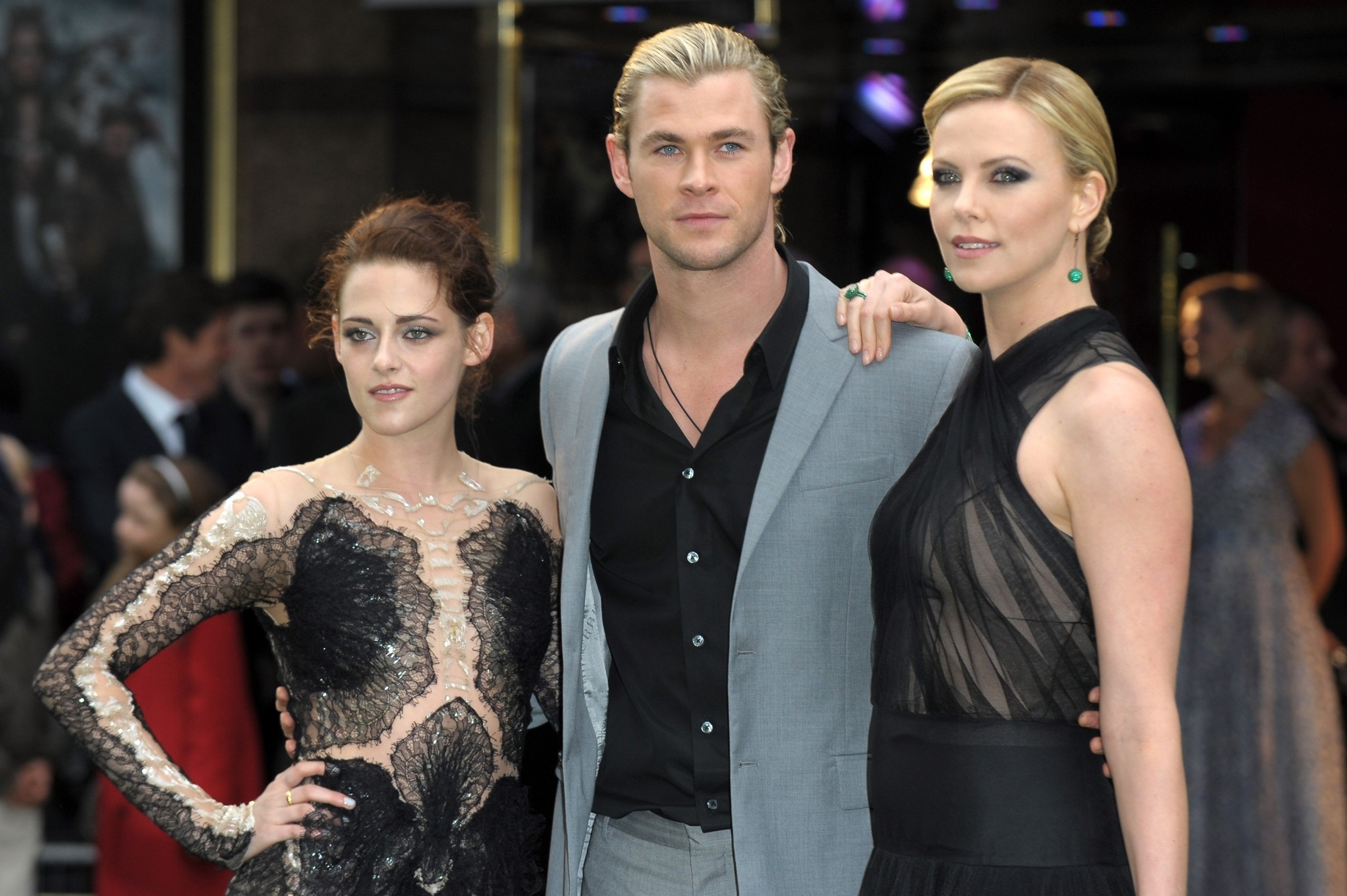 Charlize Theron and Kristen Stewart at the  Snow White And The Huntsman  World Premiere, May 14, 2012