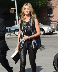 Heidi Klum arriving at BCBG Max Azria Show in New York City on September 5, 2013