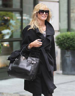 Heidi Klum leaves her hotel in New York City on November 1, 2013