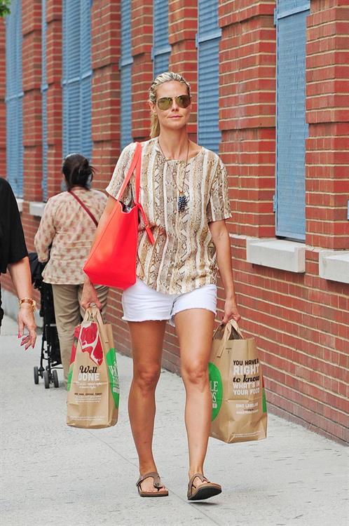 Heidi Klum shopping with her Mom Erna Klum in NYC on June 24, 2013