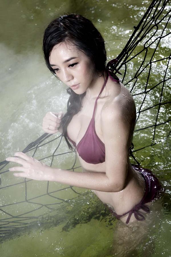 Zhou Wei Tong in a bikini