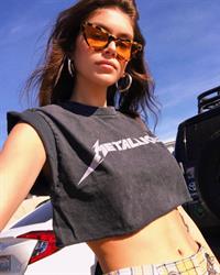 Kaia Gerber taking a selfie