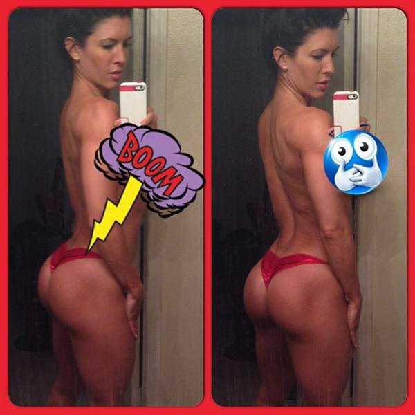 Amanda Latona Kuclo taking a selfie and - ass