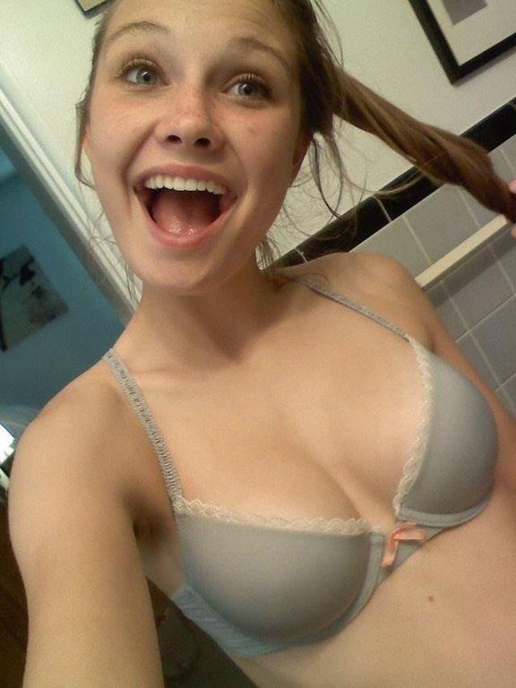 Anonymous in lingerie taking a selfie