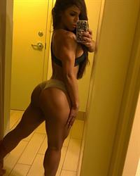 Yarishna Ayala Otero in lingerie taking a selfie and - ass