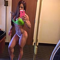 Yarishna Ayala Otero in a bikini taking a selfie