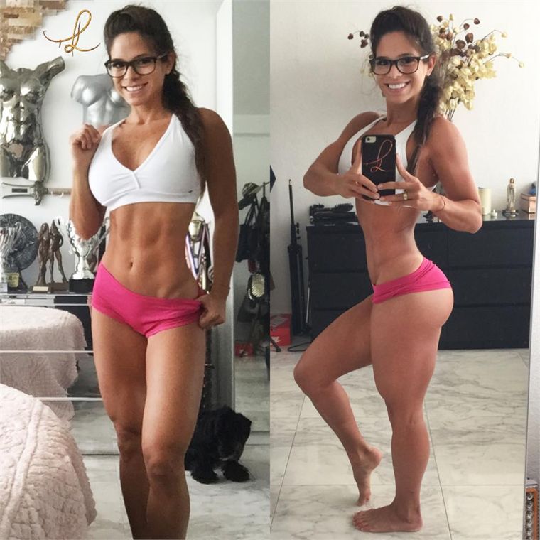 Michelle Lewin in a bikini taking a selfie