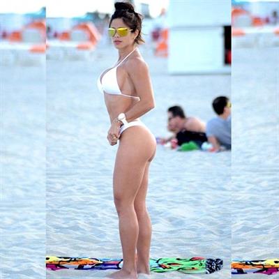 Michelle Lewin in a bikini