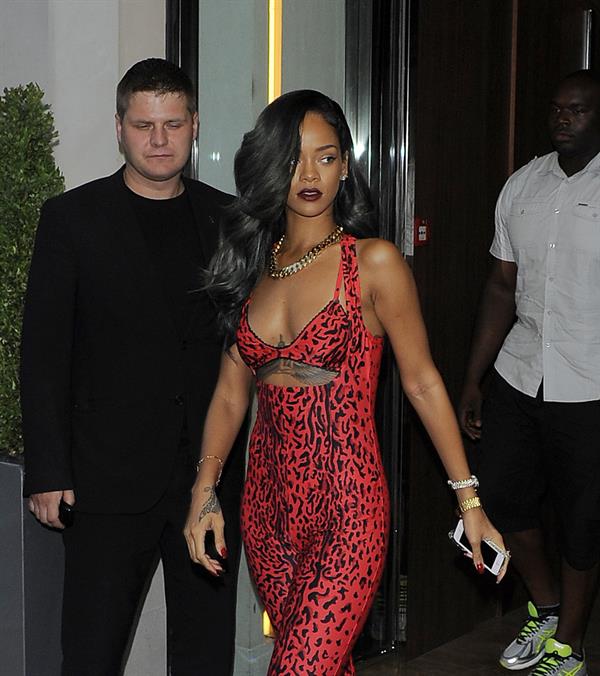 Rihanna - Shows off her toned physique in London in a $198 Adidas Originals Opening Ceremony (19.07.2013) 