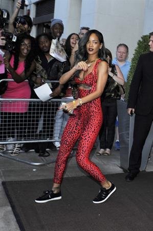 Rihanna - Shows off her toned physique in London in a $198 Adidas Originals Opening Ceremony (19.07.2013) 