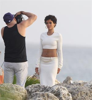 Rihanna poses on a photoshoot in Barbados - August 4, 2013 