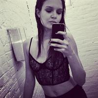 Josephine Skriver taking a selfie