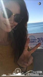 Lily Aldridge taking a selfie