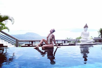 Elena Belle in a bikini