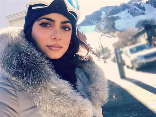Emeraude Toubia taking a selfie