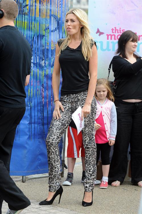 Abigail Clancy this morning set at the London studios on July 26, 2011