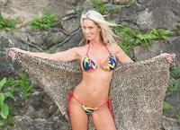 Elle Johnson in a bikini