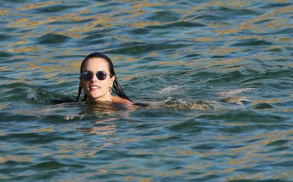 Alessandra Ambrosio in a bikini