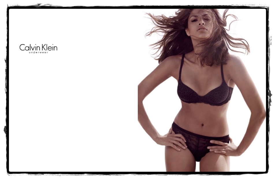 Eva Mendes in a bikini in lingerie