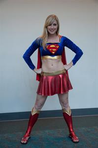 Girls dressed up as Supergirl