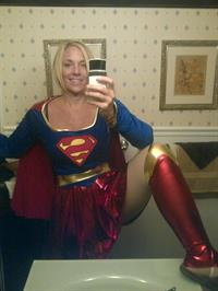 Girls dressed up as Supergirl