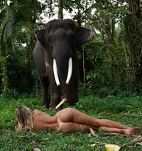 Sarah Kohan in a bikini - ass