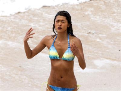 Grace Park in a bikini