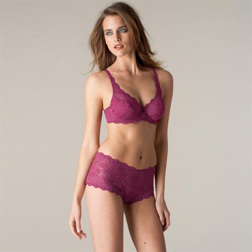 Kim Cloutier in lingerie