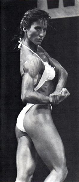 Rachel McLish in a bikini