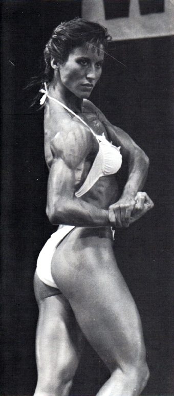 Rachel McLish in a bikini