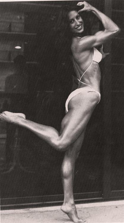 Rachel McLish in a bikini