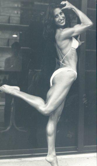 Rachel McLish in a bikini