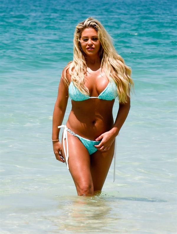 Bianca Gascoigne in a bikini while on vacation in Dubai on 10/30/2018