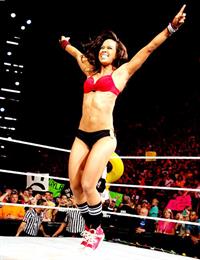 AJ Lee in a bikini in lingerie