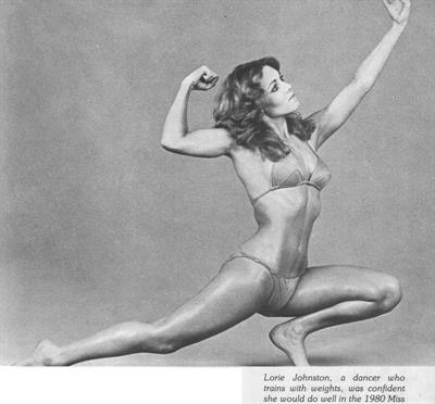 Lorie Johnston in a bikini